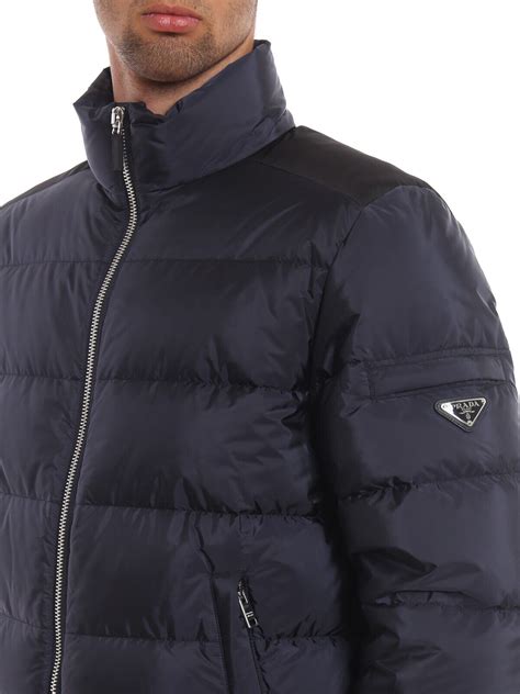 prada puffer jacket navy|prada puffer jacket farfetch.